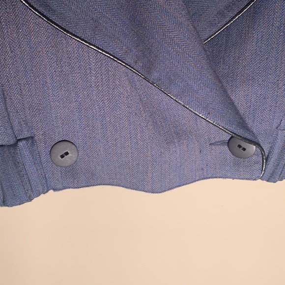 Vintage 90’s Karen Perry bomber jacket with leather piping - Picture 5 of 12